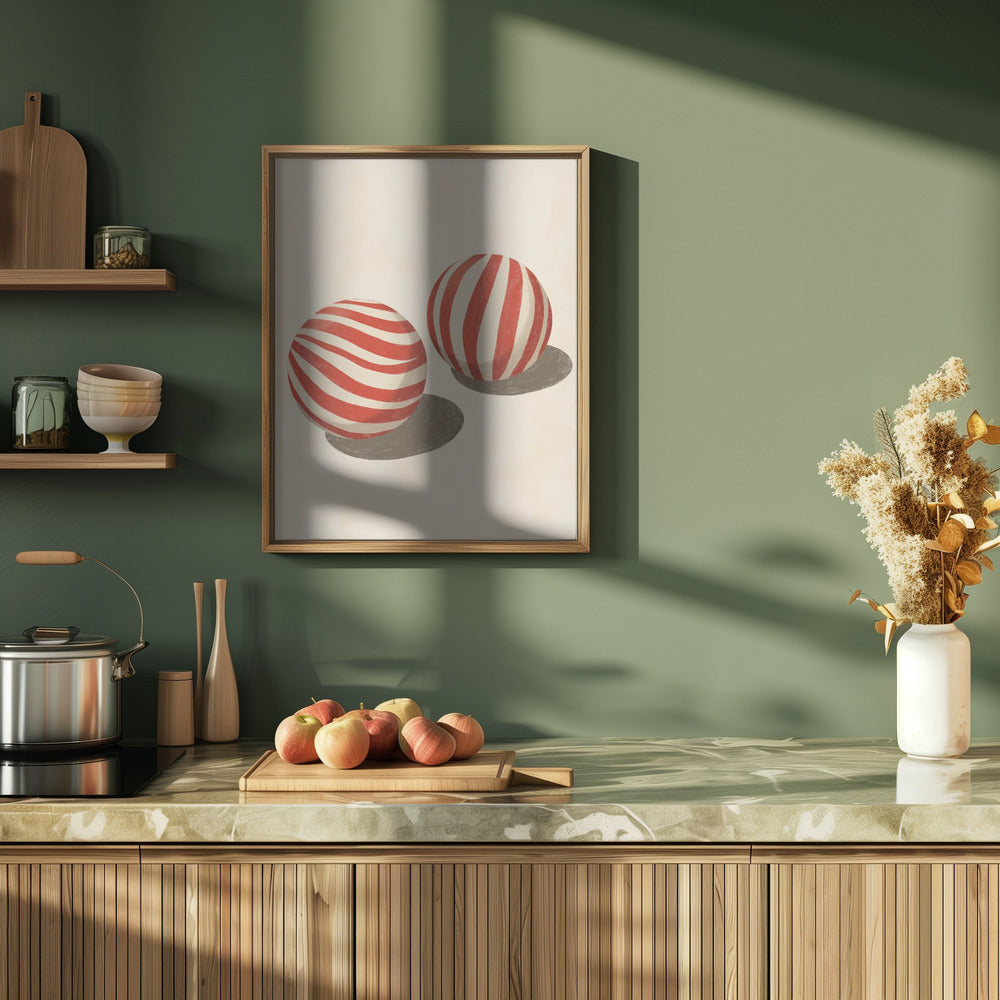 Striped balls Poster
